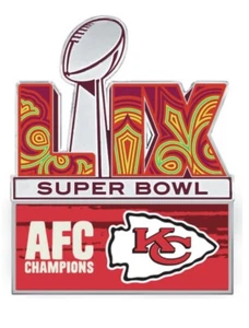 2024 2025 AFC Champions Kansas City Chiefs Super Bowl LIX 59 Bound Pin - Picture 1 of 1