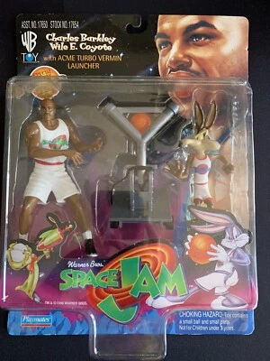 Space Jam Charles Barkley Wile E. Coyote 1996 con figura de lanzador sellada NBA Foto 1 de 4