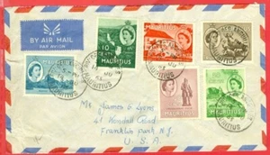 Francobollo Mauritius QE 6 Diff Usato in copertina per USA 1963 - Foto 1 di 1