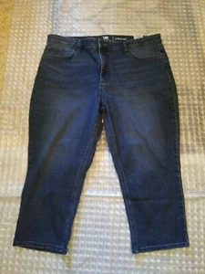 Pantalón de Caminar Lee Riders Talla 20M Capri Mediano Recortado 22" Entrepierna - Imagen 1 de 6