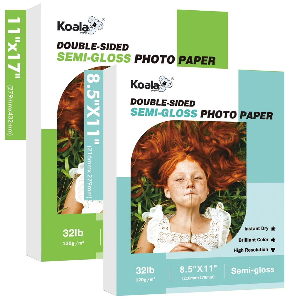 Lot Koala Double Sided Semi-gloss Photo Paper 32lb 8.5x11 11x17 Inkjet Laser - Image 1 of 4
