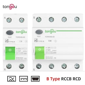 Tipo B 2P 4P 63A 30mA disyuntor ELCB RCCB RCD 6KA EV Interruptor de pila de carga - Imagen 1 de 12