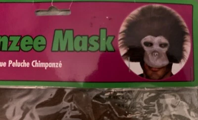 NWT Vintage Rubies Halloween Adults Chimpanzee Face Latex Half Mask - age 14+ - Image 1 of 4