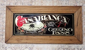 CASABLANCA Ceiling Fan 1983 Framed Advertising Sign 15"X30" Hensley Mirror Decor - Picture 1 of 9