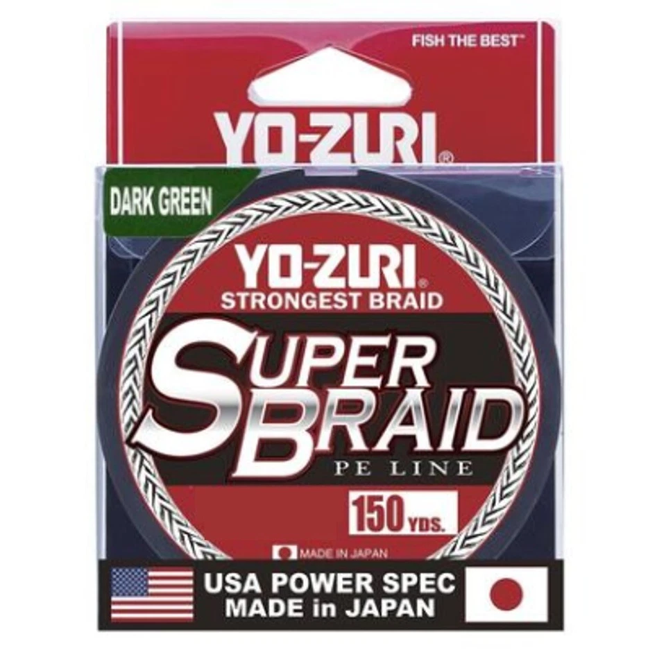 Yo-Zuri Yzsb65lbdg150yd Superbraid Line 65lb Test 150yd Green Boxed