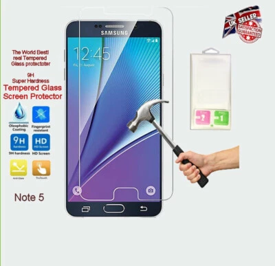 For Samsung Galaxy Note 5 N920 Premium Tempered Glass LCD Screen Protector Clear - image 1 of 3