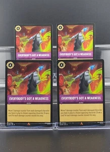 Disney Lorcana Everybody's Got A Weakness 82/204 Reign of Jafar Rare 4 Cards Set - Picture 1 of 1
