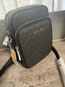 Michael Kors Jet Set Travel North South Chain Crossbody Bag Medium Black - Picture 1 of 13