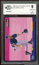 1995 Collector's Choice #15 Derek Jeter Rookie Class BGS BCCG 9 Near Mint+