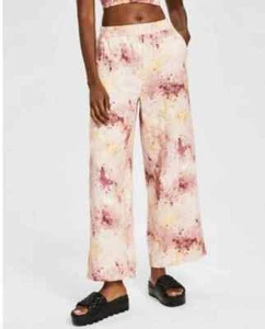 Jenni Women's Elastic Waist Solid Wide Leg Pants Watercolor Blush Plus sz. XL - Picture 1 of 2