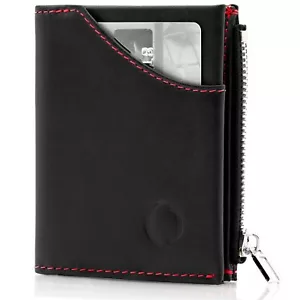 Smart Geldbörse Herren mit Münzfach Leder schwarz mit RFID-Schutz - Bild 1 von 7