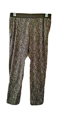 KUT FROM THE KLOTH Women's Casual Pants Size 8 Black Beige Dot Print - Image 1 of 4