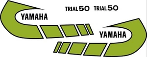 Yamaha TY50 Graphics stickers decals transfers TY 50 Trials bike green & black - Picture 1 of 2