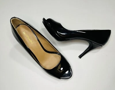 Saks Fifth Avenue Women’s Beautiful Open Toe Black Stiletto Heels Size 8M - Image 1 of 4