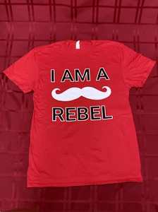 NEW-UNLV”I Am A Rebel”Red T-shirt SMALL Fruit of Loom University of Nevada LV - Picture 1 of 4