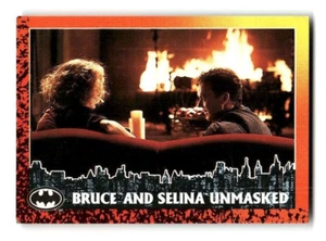 Tarjeta coleccionable Topps Batman Returns 1992 #48 Bruce y Selina sin máscara - Imagen 1 de 4