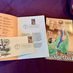 1891 BASKETBALL AUSGABETAG POSTUMSCHLAG, BRIEFMARKE + PROGRAMM - Bild 1 von 1