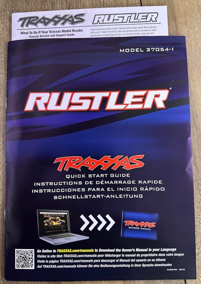 Traxxas® Rustler® XL-5 Manual Parts List Exploded Views Model 37054-1 SALE! NIB - Image 1 of 1