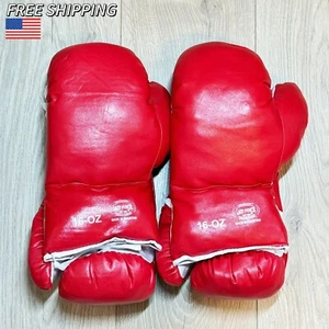 Red 2 Pairs 16 OZ Boxing Practice Trainning Gloves Sparring Faux Leather Red - Picture 1 of 3