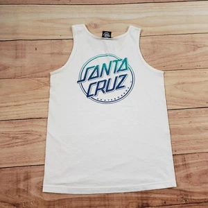 Santa Cruz Shirt Mens Extra Small White Blue Tank Top Lightweight Skate Adult * - Picture 1 of 15