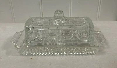 Plato de mantequilla transparente Federal Glass WINDSOR con tapa 8' x 3,375"👀LIMPIO/ENVÍO RÁPIDO Foto 1 de 4