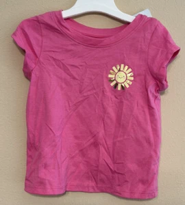 Cat & Jack Toddler Girl’s Pink Sun Graphic Short Sleeve T-shirt B97 - Picture 1 of 1