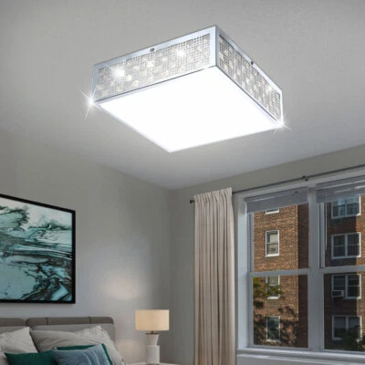 Lampada Da Soffitto Per Soggiorno LED Quadrata L 30 Cm - Immagine 1 di 4