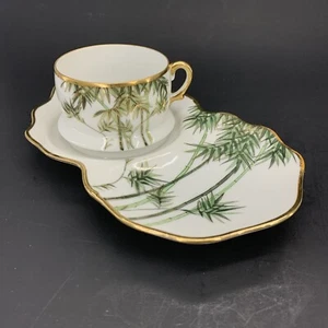 Vtg Porcelain Tea Cup And Biscuit Saucer Bamboo by Soko China - Picture 1 of 17