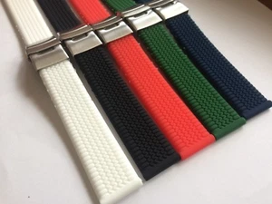 Rubber Band Silicone Strap bracelet Buckle (fits) Chopard Racing F1 Tire grain - Picture 1 of 14