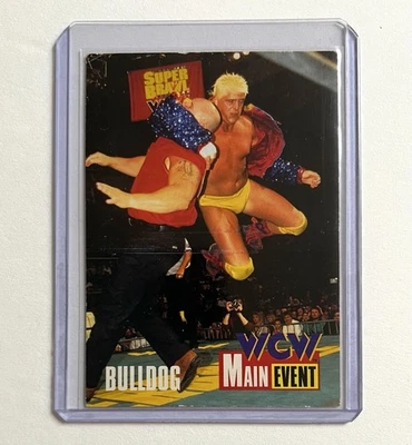 Tarjeta de lucha libre Dustin Rhodes 1995 Cardz WCW Main Event #59 “Bulldog” Finisher Foto 1 de 3