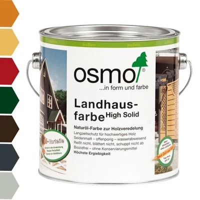 OSMO Landhausfarbe Holzfarbe Deckfarbe Holzöl Wetterschutzfarbe Farbe außen - Bild 1 von 3