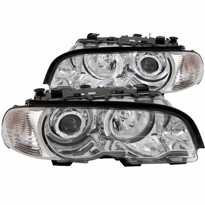 ANZO For BMW 328i 2007 2008 Projector Headlights w/ Halo Chrome Foto 1 de 4