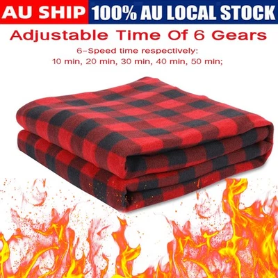 Electric Heated Blanket Car Truck Throw Rug Travel Camping 12V DC Auto Pad - image 1 of 4