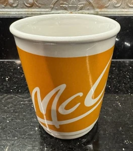 2008 McDonalds McCafe German Ceramic Cup Coffee Mug ORANGE Ceramic Cup - Picture 1 of 10