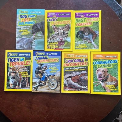 Lot of 7 chapter books NATIONAL GEOGRAPHIC KIDS chapters animals  - Image 1 of 4