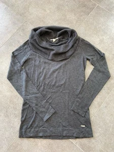 Esprit Edc Pullover Rolli Gr. XS (34/36) anthrazit/grau, großer Kragen, dünn - Bild 1 von 4
