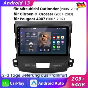 Für Mitsubishi Outlander II 2005-2011 Android 14 Autoradio Carplay GPS 2+64G RDS - Bild 1 von 19