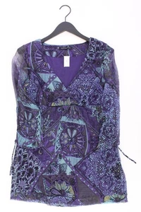✅ comma, Seidentunika für Damen Gr. 38, M mit Blumenmuster 3/4 Ärmel lila ✅ - Bild 1 von 6