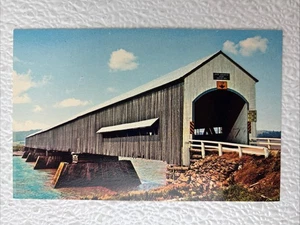 Postkarte Überdachte Brücke bei Upper Manchester New Brunswick - Bild 1 von 2