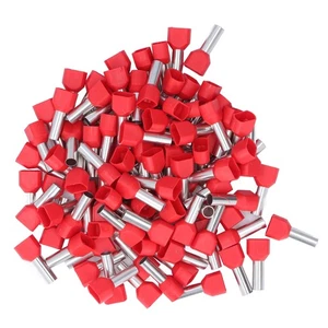 100Pcs Cord End Terminals 2 Insulated Ferrule Pin Copper Crimp Connector AWG XG5 - Picture 1 of 12