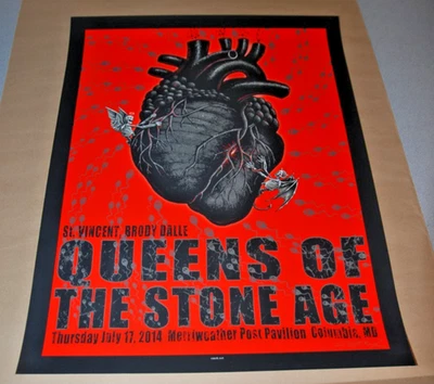 Queens of the Stone Age Columbia MD 2014 EMEK Screen Print Poster Show Edition - Image 1 of 3