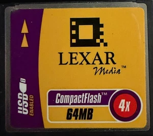 Lexar 64MB Compact Flash 4x Speed Memory Card - Picture 1 of 2