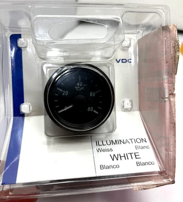 VDO Oil Pressure Gauge A2C3833 190030 SViu 52-80psi - Image 1 of 4