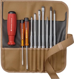 PB SWISS TOOLS 8218TO Interchangeable Driver Set 9 Pieces Brown - Picture 1 of 9