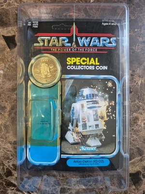 Star Wars 1984 R2-D2 Pop-Up Lightsaber 92-Back Cardback & Coin ONLY EXCELLENT! - Image 1 of 4