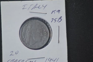 Italy 20 Centesimo 1941 R magnetic We Combine Shipping - Picture 1 of 2