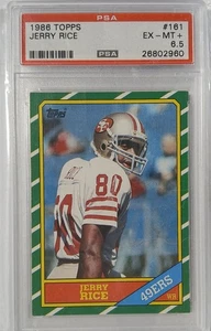 1986 Topps Jerry Rice Rookie Card RC #161 49ERS HOF WR Goat EX - Mint ⭐ PSA 6,5 - Bild 1 von 2