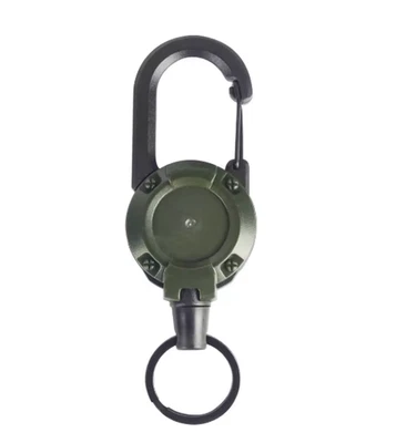 2 PIEZAS Llavero de Metal Retráctil Anti Pérdida Identificación Porta Insignia Llavero Foto 1 de 4