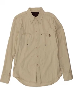 REPLAY Camicia Uomo Grande Beige Cotone BT22 - Foto 1 di 3