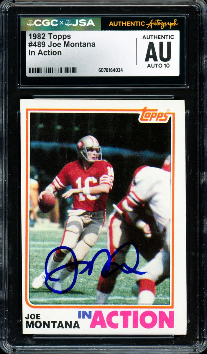 Topps Joe Montana Autographed Football Trading Cards & Accessories